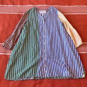 Entireworld patchwork striped mini dress